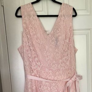 Size 26 pink lace V neck Lane Bryant dress